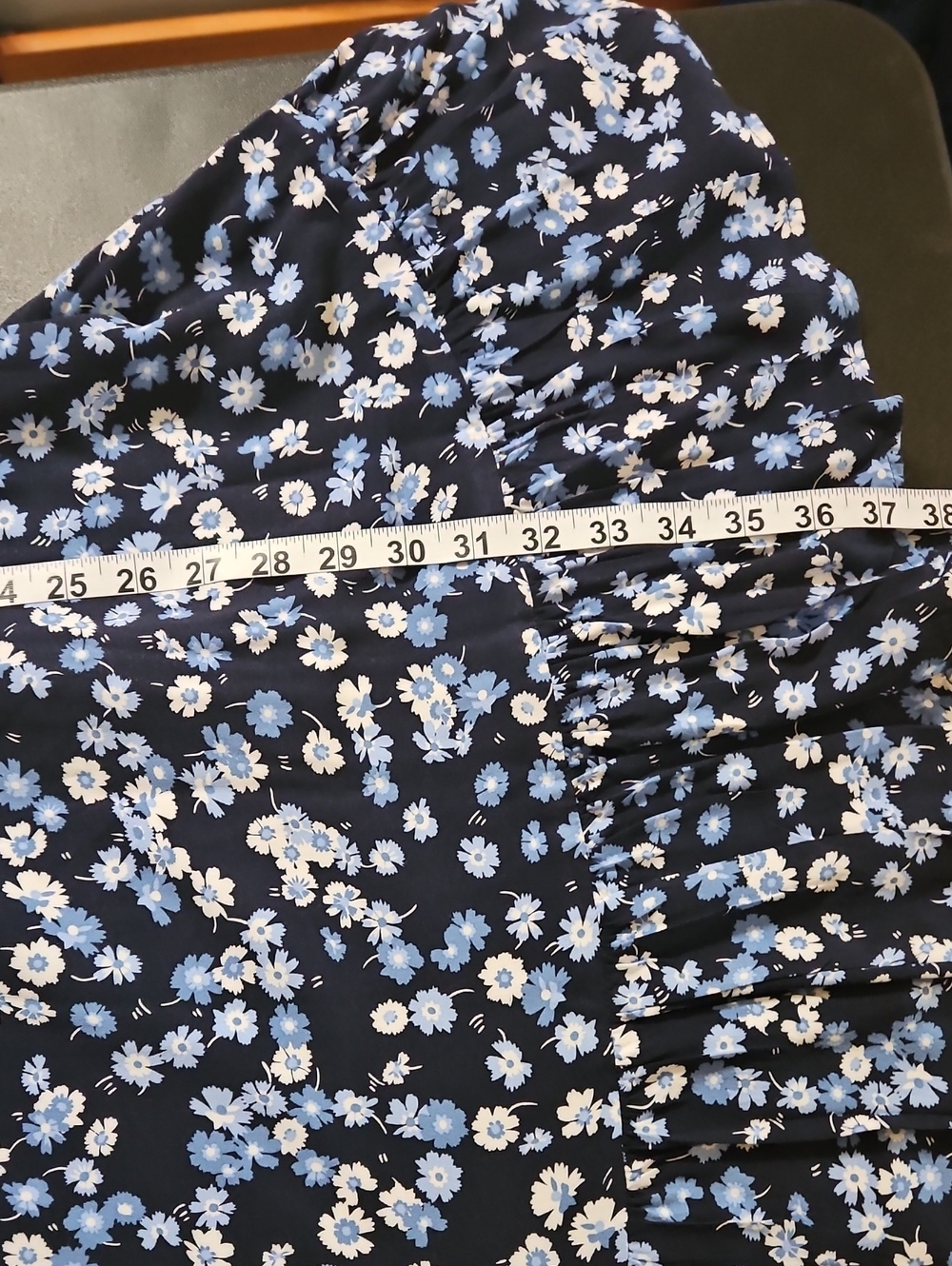 Tommy Hilfiger Navy Dress with Light Blue Floral Print XL - Picture 10 of 10